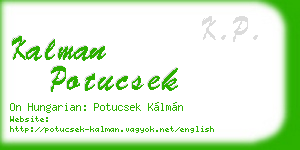 kalman potucsek business card